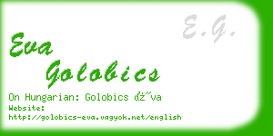 eva golobics business card